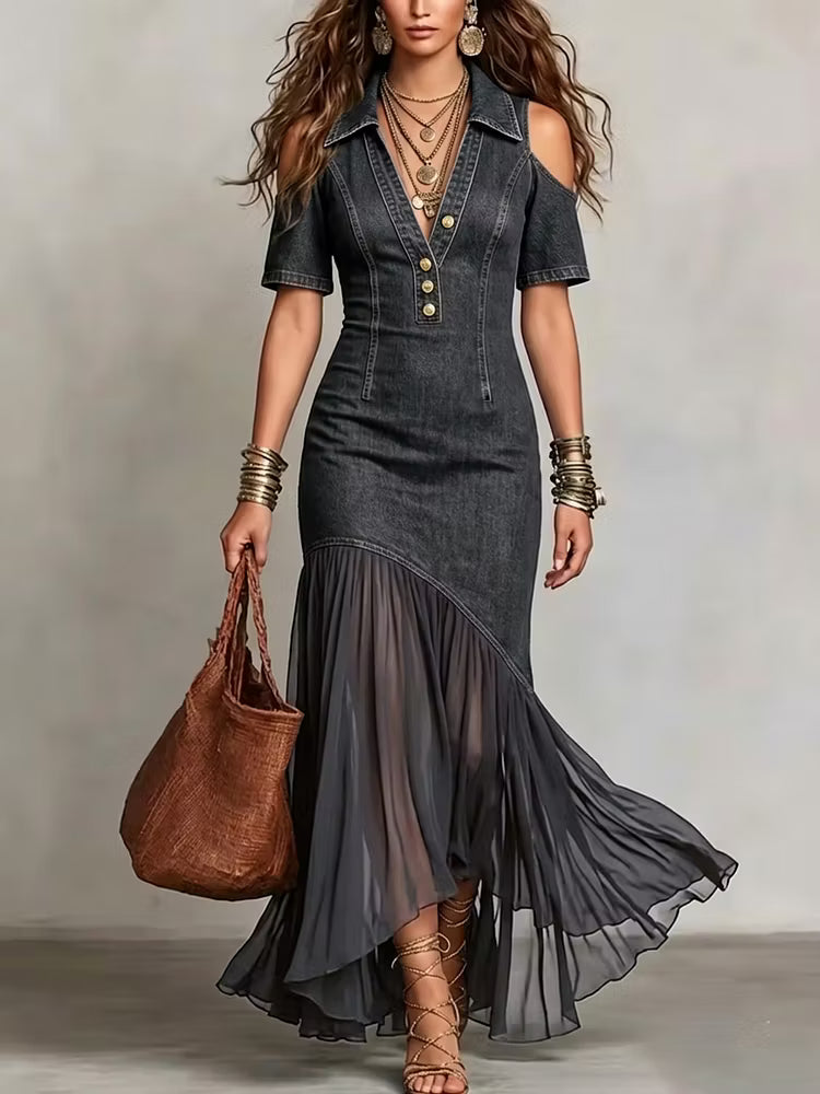Olivia - Vestido Denim de Silueta Fluida - vista 3