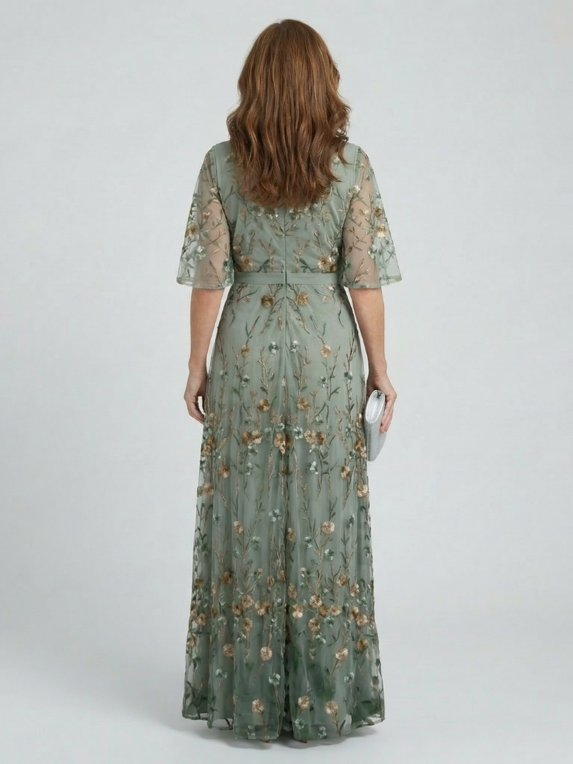 Selora™ | Vestido midi floral con cuello halter