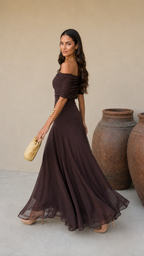 Vestido Toledo en color marrón - vista 9