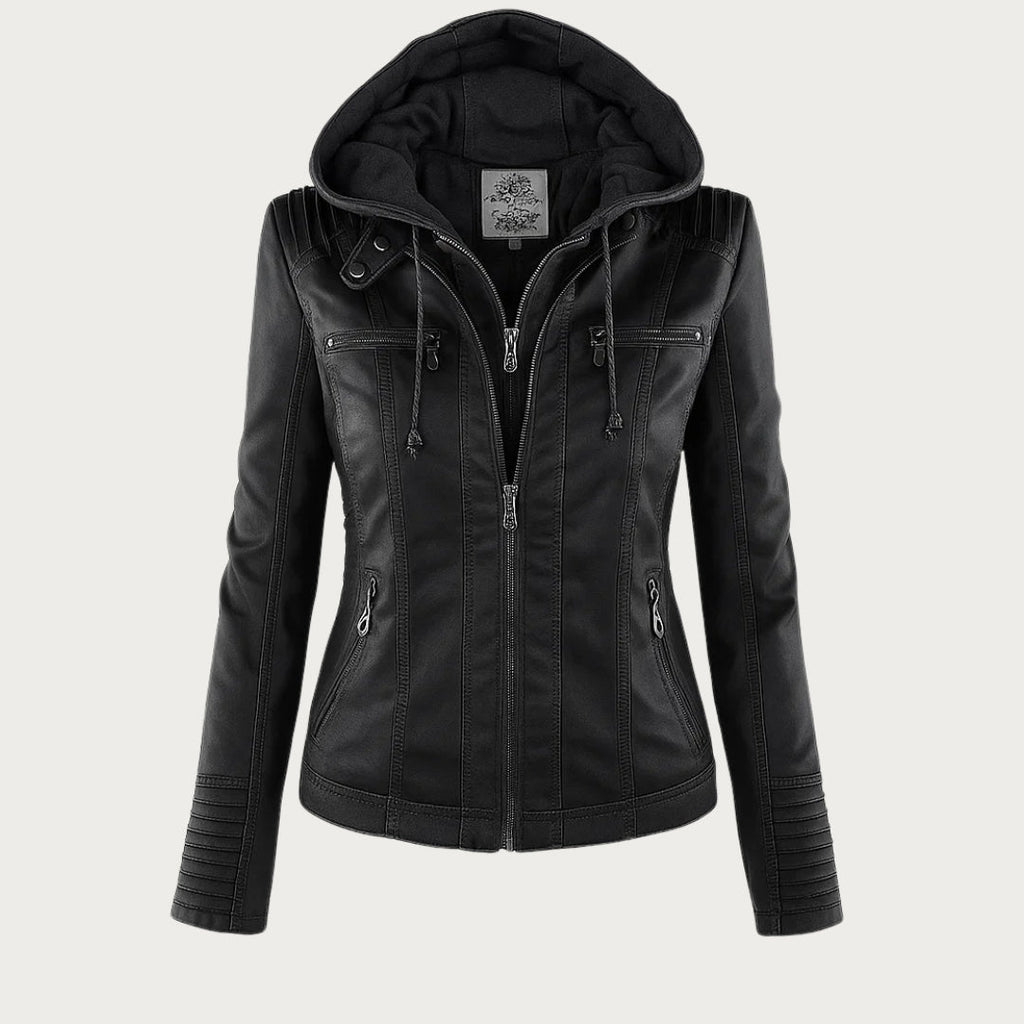 Flavia™ | Chaqueta efecto cuero de corte moderno