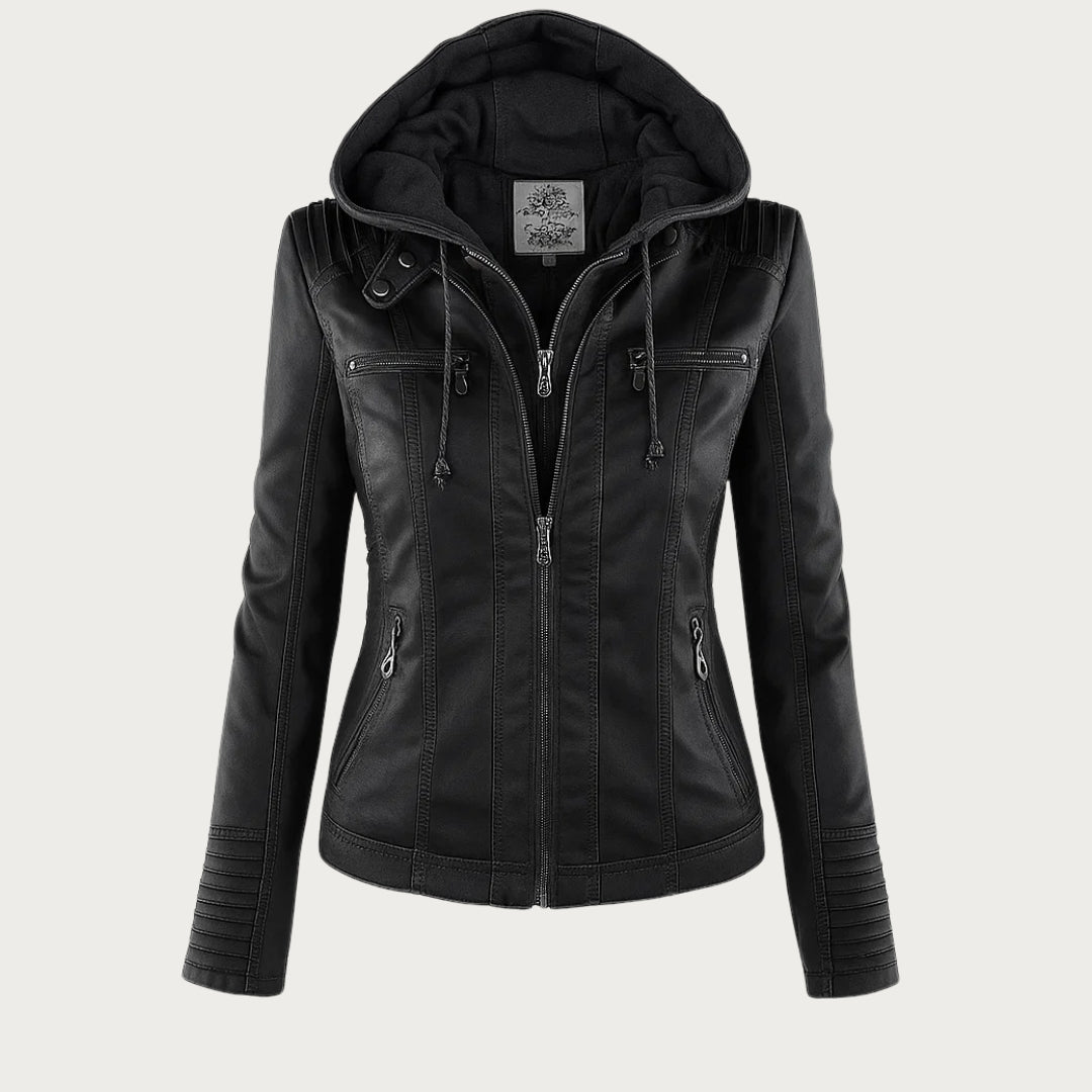 Flavia™ | Chaqueta efecto cuero de corte moderno