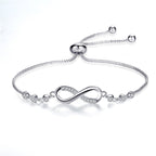 Pulsera ajustable chic en oro rosa con forma de infinito - vista 7