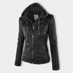 Flavia™ | Chaqueta efecto cuero de corte moderno