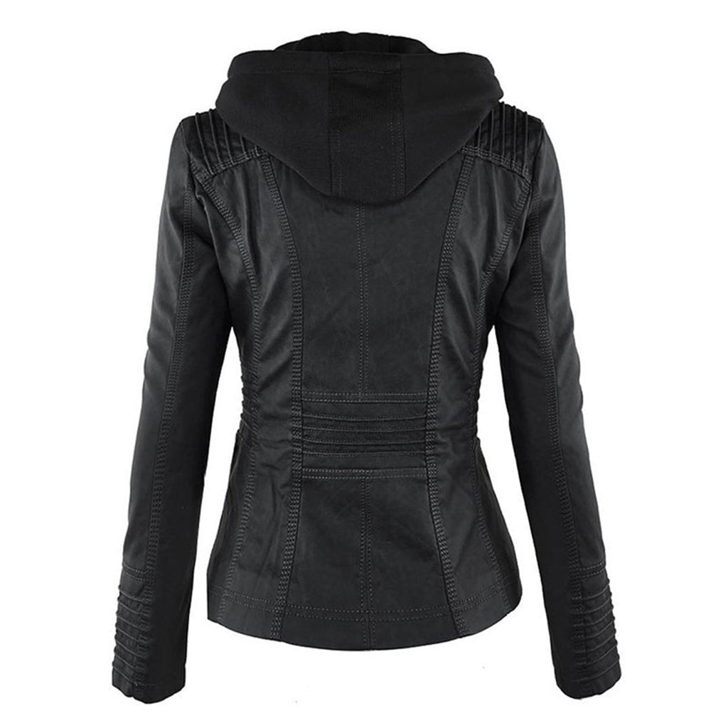 Flavia™ | Chaqueta efecto cuero de corte moderno