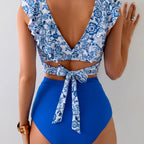 Bikini con lazo y volantes - vista 3