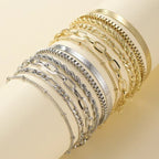 Set de 5 pulseras en oro - vista 3