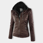 Flavia™ | Chaqueta efecto cuero de corte moderno