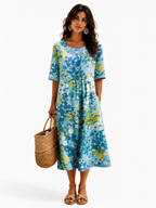 Elena - Vestido Midi Floral Ligero y Fluido - vista 2
