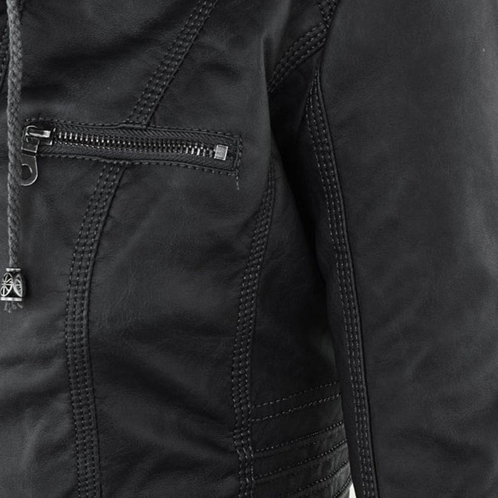Flavia™ | Chaqueta efecto cuero de corte moderno