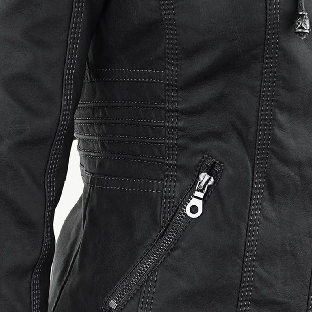 Flavia™ | Chaqueta efecto cuero de corte moderno