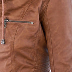 Flavia™ | Chaqueta efecto cuero de corte moderno