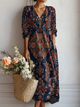 Floral azul marino