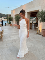 Ángela - Vestido maxi elegante de verano con cuello halter - vista 8