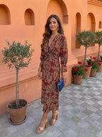 Silvia Vestido midi con estampado - vista 4