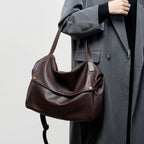 Adriana - Bolso minimalista de piel auténtica suave y retro para diario - vista 4