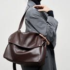 Adriana - Bolso minimalista de piel auténtica suave y retro para diario - vista 3