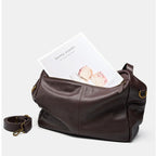 Adriana - Bolso minimalista de piel auténtica suave y retro para diario - vista 14