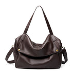 Adriana - Bolso minimalista de piel auténtica suave y retro para diario