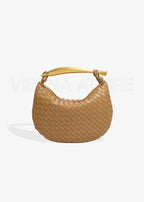 Alejandra - Bolso trenzado con asa dorada - vista 2