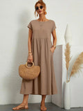 Catalina - Vestido midi fluido de algodón y seda - vista 8