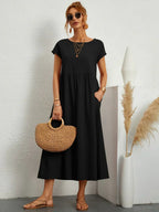 Catalina - Vestido midi fluido de algodón y seda - vista 5