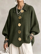 Victoria - Cárdigan oversized con grandes botones dorados - vista 5