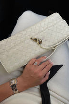 Melanie - Cartera de mano con lazo dorado - vista 4