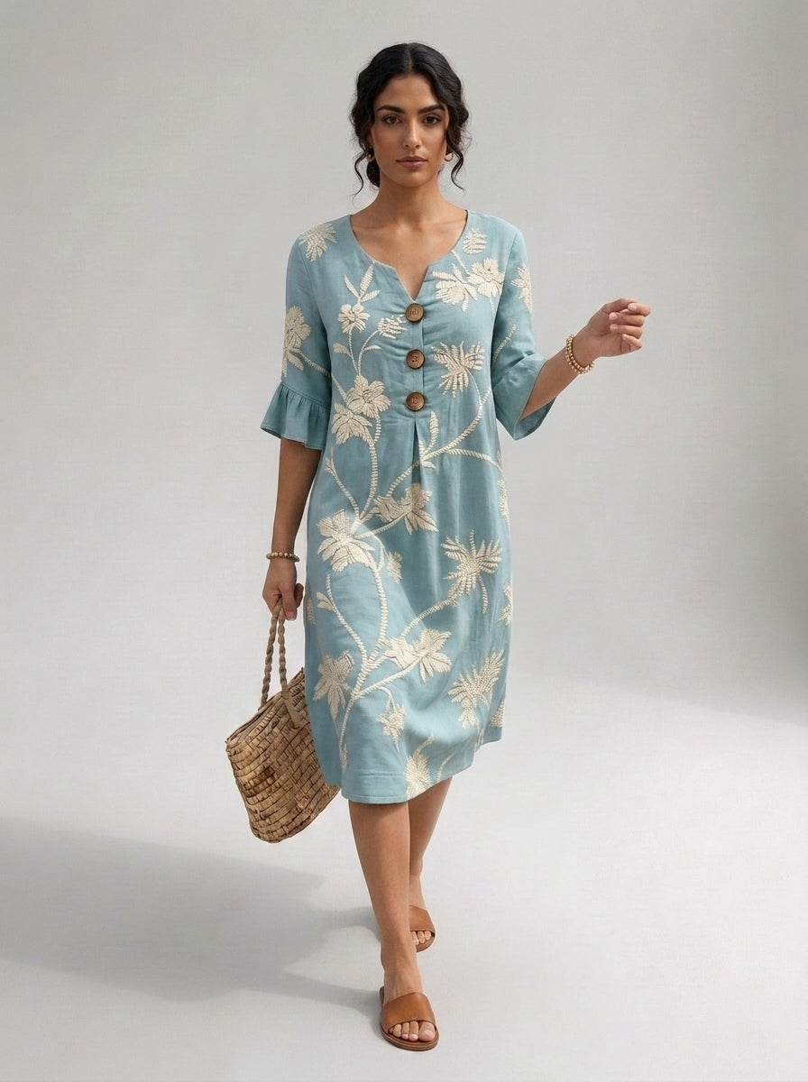 Vestido informal de mujer con estampado floral