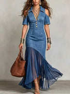 Olivia - Vestido Denim de Silueta Fluida