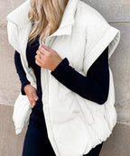 Layla™ | Chaleco acolchado sin mangas con cuello alto