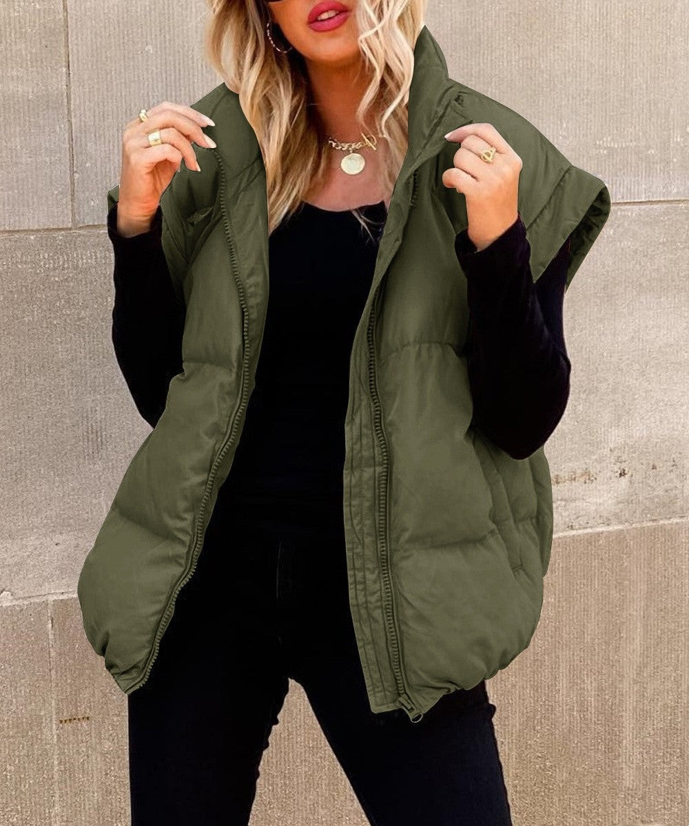 Layla™ | Chaleco acolchado sin mangas con cuello alto