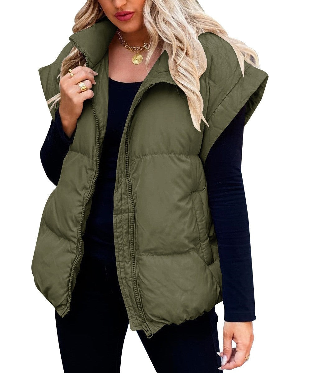 Layla™ | Chaleco acolchado sin mangas con cuello alto