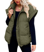 Layla™ | Chaleco acolchado sin mangas con cuello alto