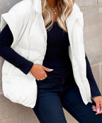 Layla™ | Chaleco acolchado sin mangas con cuello alto