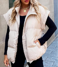 Layla™ | Chaleco acolchado sin mangas con cuello alto