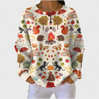 Olivia™ | Sudadera navideña de mujer con cuello redondo