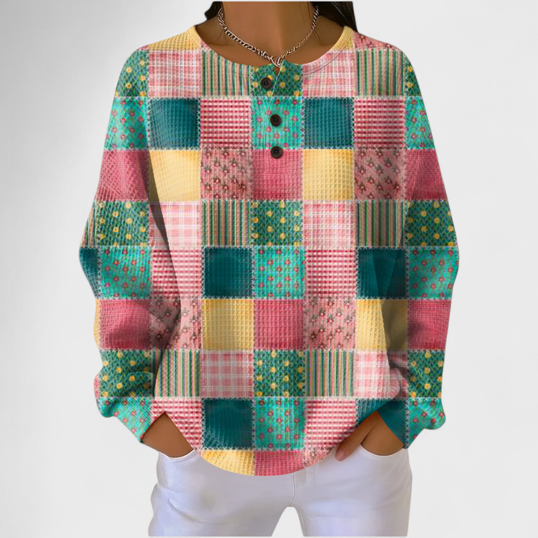 Olivia™ | Sudadera navideña de mujer con cuello redondo