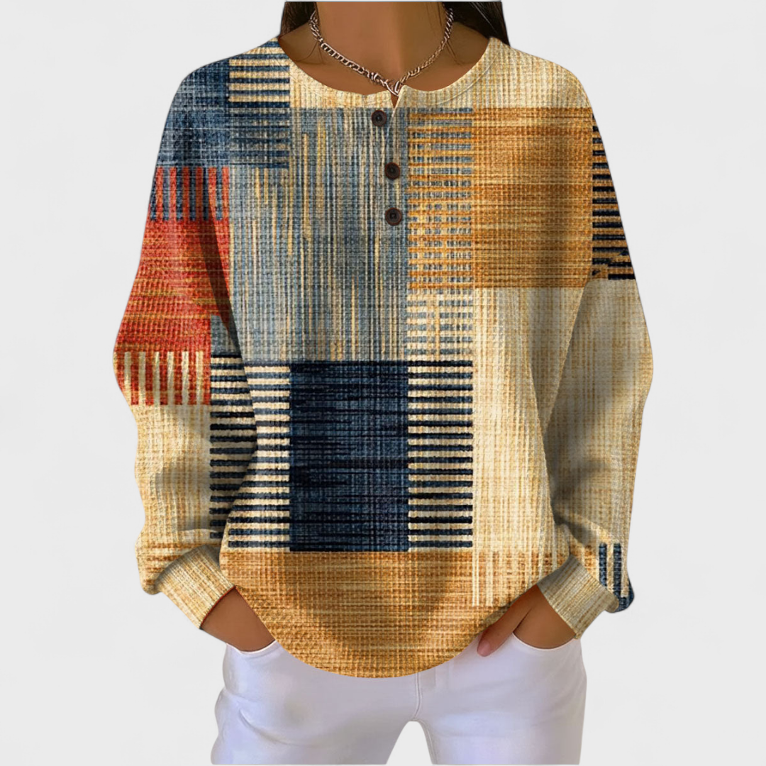 Olivia™ | Sudadera navideña de mujer con cuello redondo