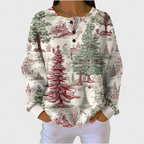 Olivia™ | Sudadera navideña de mujer con cuello redondo