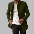 Harrison™ | Abrigo de lana slim fit con cuello mao