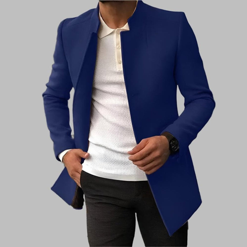 Harrison™ | Abrigo de lana slim fit con cuello mao