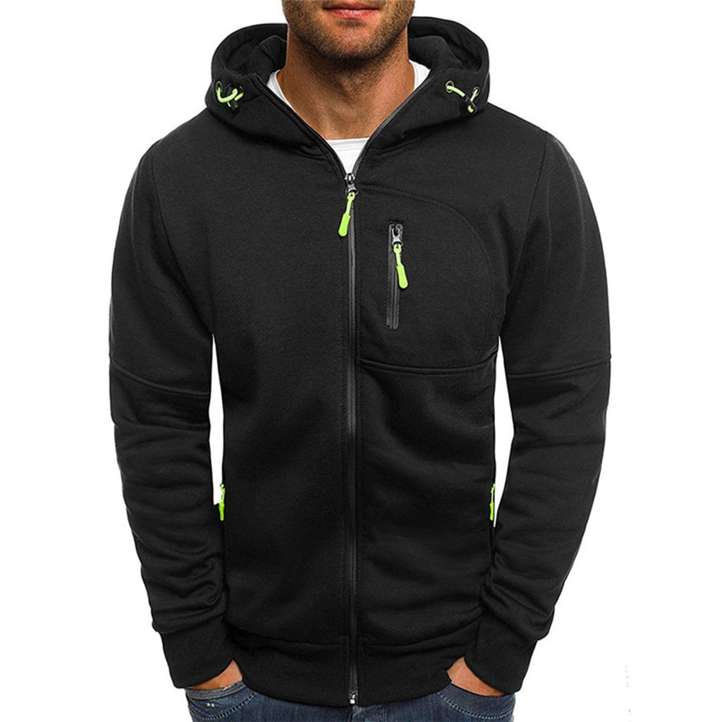 John™ | Sudadera con capucha y cremallera multibolsillos