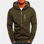 John™ | Sudadera con capucha y cremallera multibolsillos