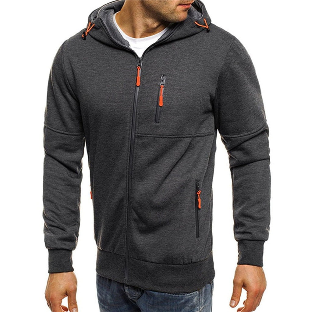 John™ | Sudadera con capucha y cremallera multibolsillos