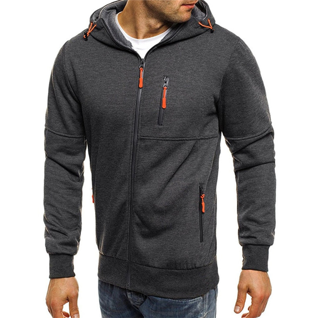 John™ | Sudadera con capucha y cremallera multibolsillos