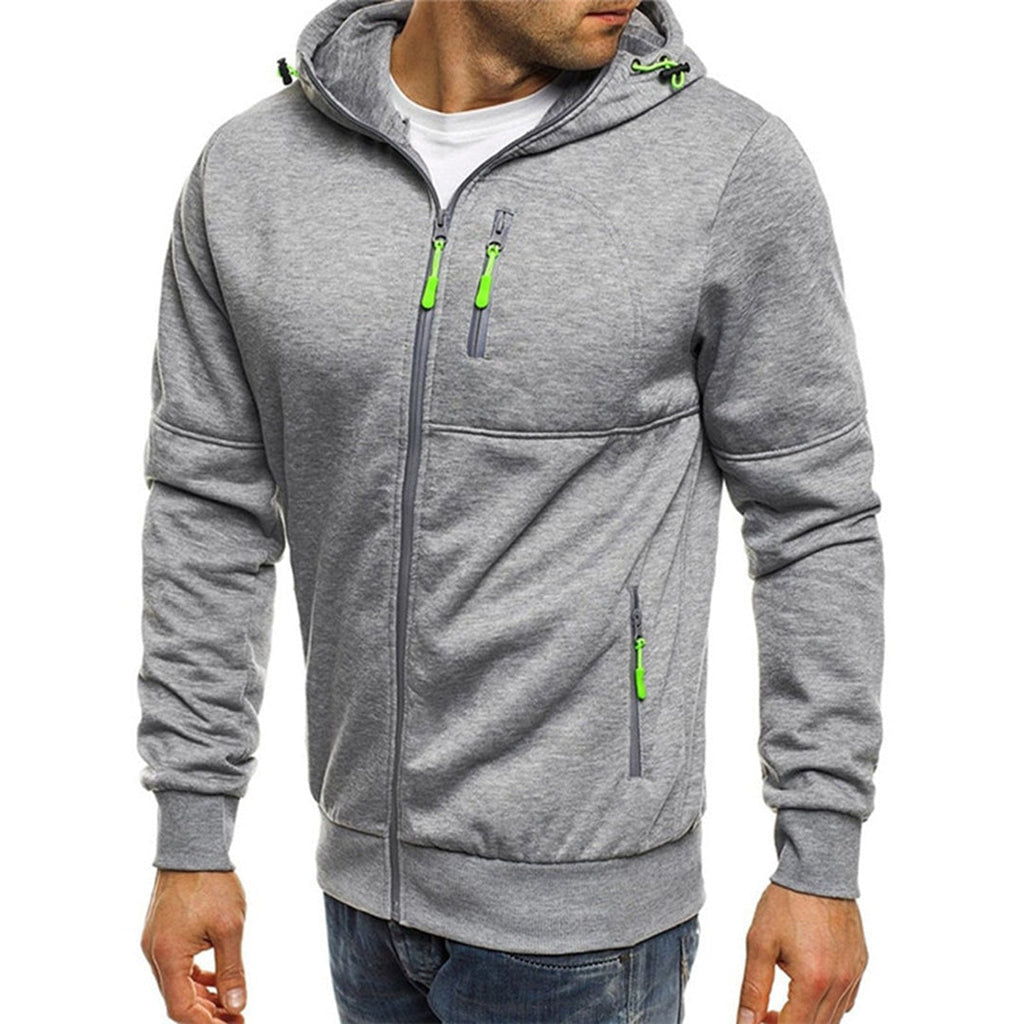 John™ | Sudadera con capucha y cremallera multibolsillos