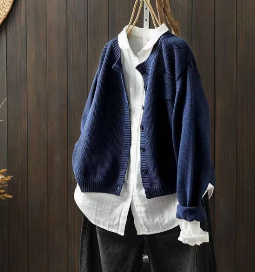 Isabella™ | Cárdigan oversize de punto con botones y bolsillo