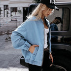 Rosalie™ | Cazadora bomber vaquera con cremallera