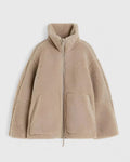Natalie™ | Chaquetón de borreguito oversize con cuello alto