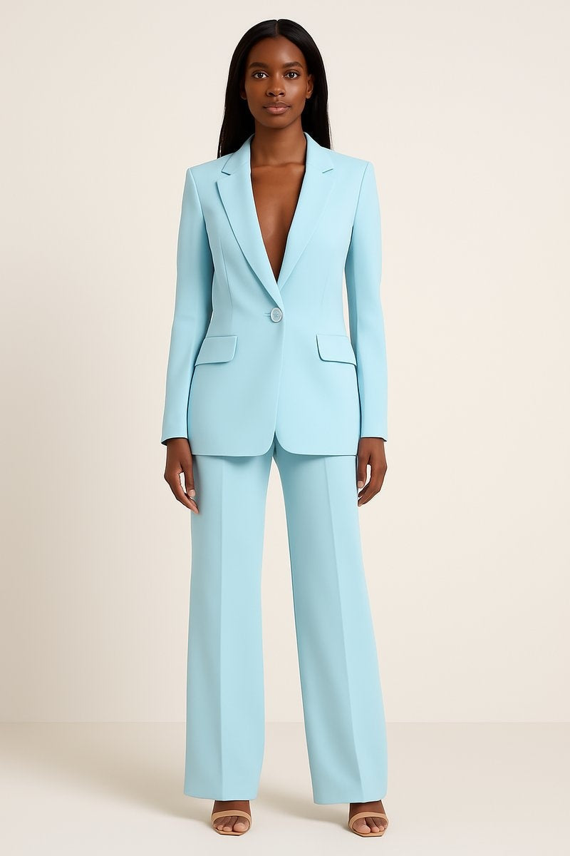 Delaney™ | Traje de blazer entallado y pantalón de pierna ancha